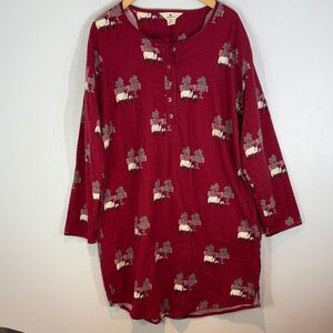 Woolrich Ruby Sheep Women's Tunic cotton flannel night dress size L/XL